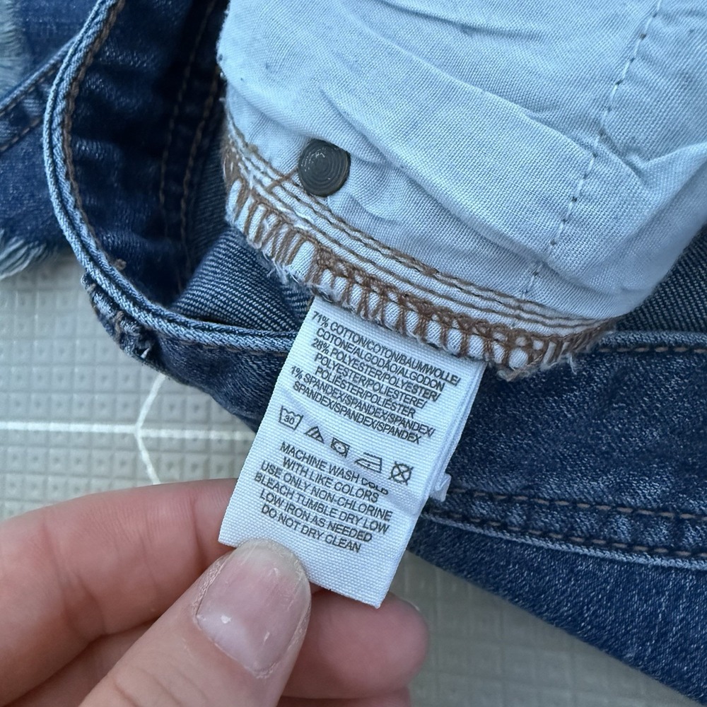 Free People Jeans Size 29 Slim Skinny‎ Distressed Raw Hem - Picture 5 of 8